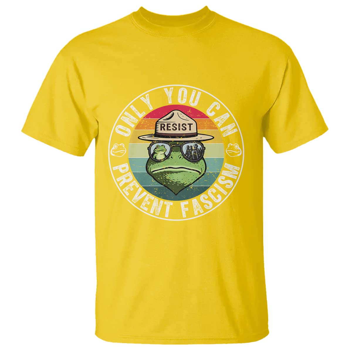 Only You Can Prevent Fascism Frog Resist Protest T Shirt Free Portland Oregon Freedom Retro - Wonder Print Shop