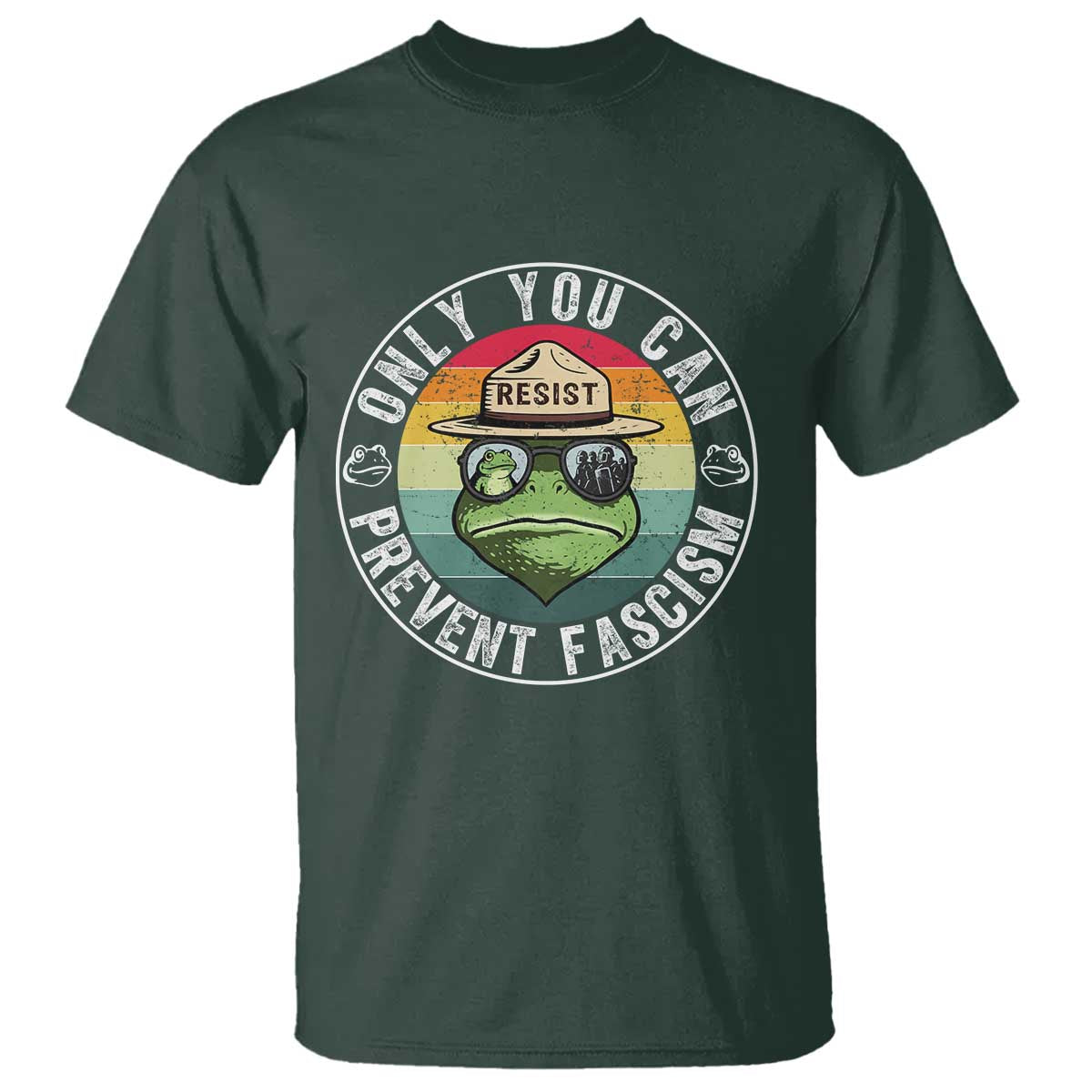 Only You Can Prevent Fascism Frog Resist Protest T Shirt Free Portland Oregon Freedom Retro - Wonder Print Shop