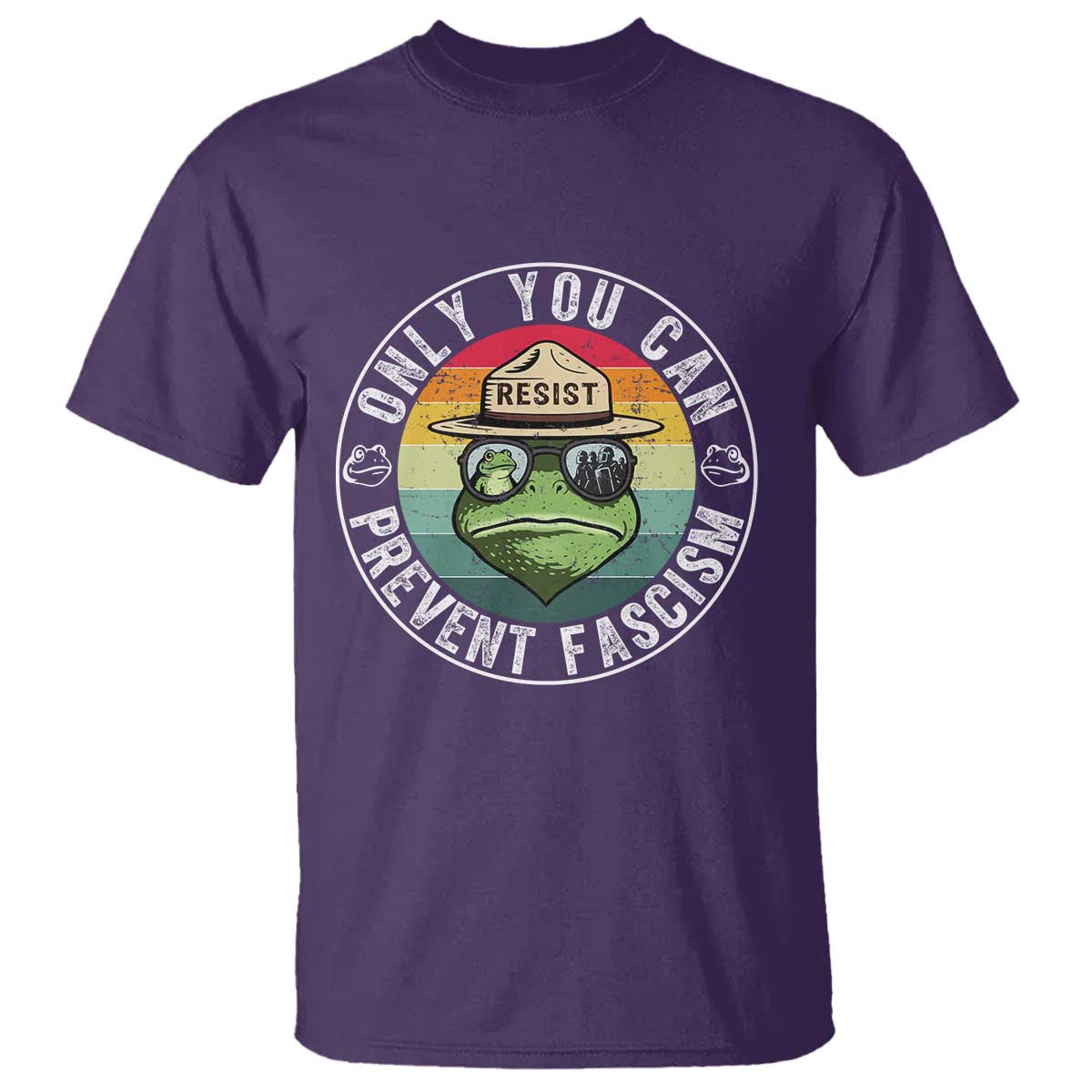 Only You Can Prevent Fascism Frog Resist Protest T Shirt Free Portland Oregon Freedom Retro - Wonder Print Shop