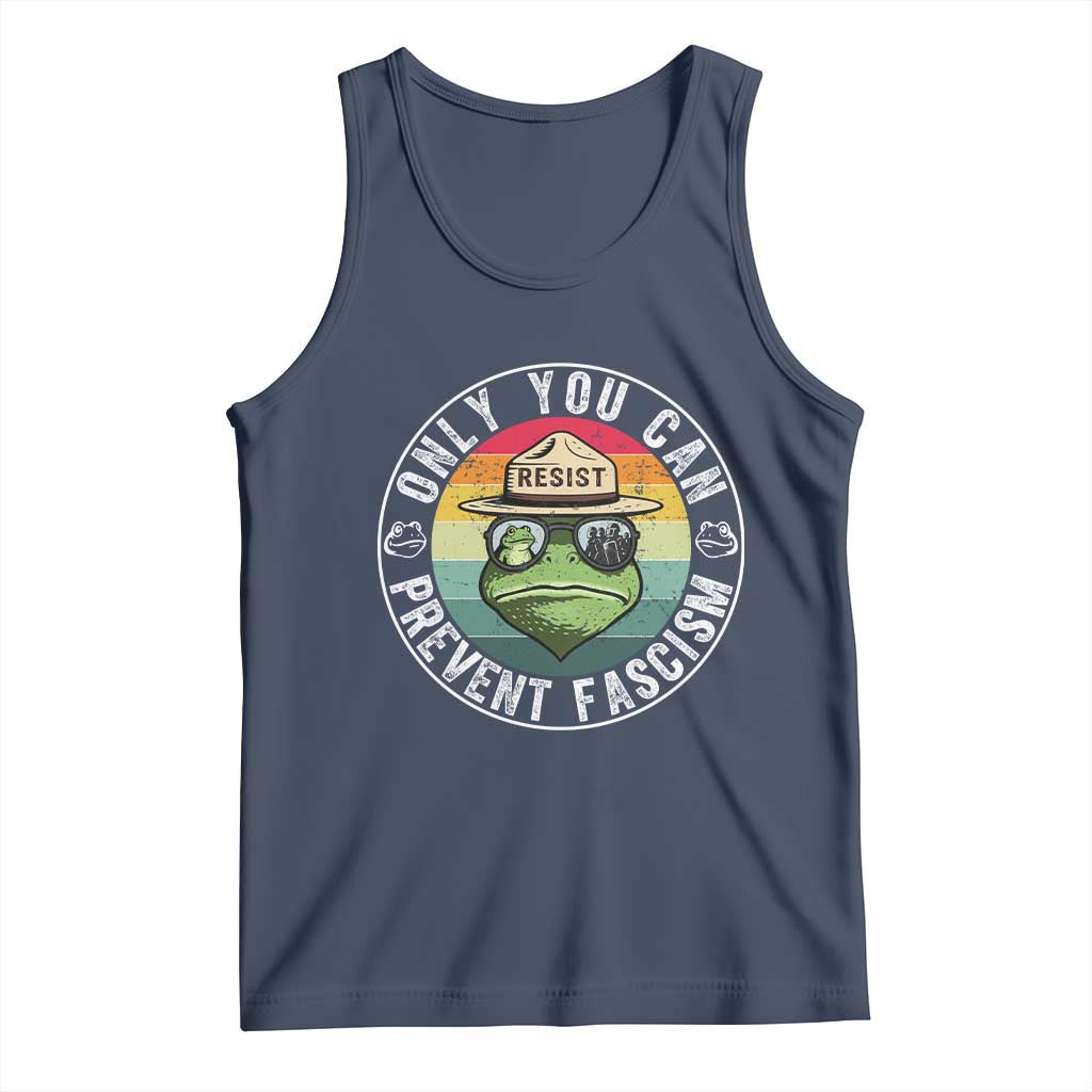 Only You Can Prevent Fascism Frog Resist Protest Tank Top Free Portland Oregon Freedom Retro - Wonder Print Shop