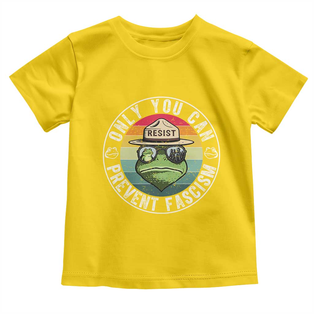 Only You Can Prevent Fascism Frog Resist Protest Toddler T Shirt Free Portland Oregon Freedom Retro - Wonder Print Shop