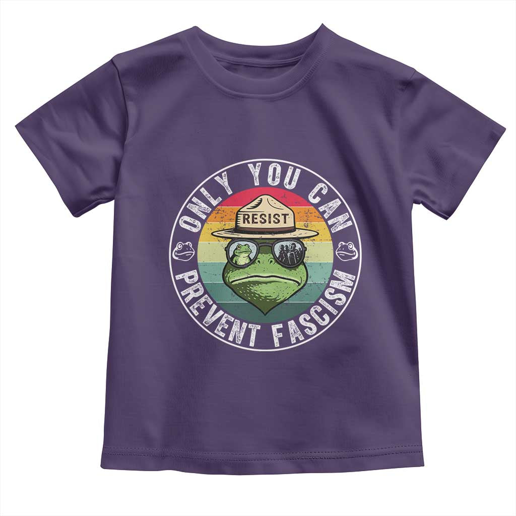 Only You Can Prevent Fascism Frog Resist Protest Toddler T Shirt Free Portland Oregon Freedom Retro - Wonder Print Shop