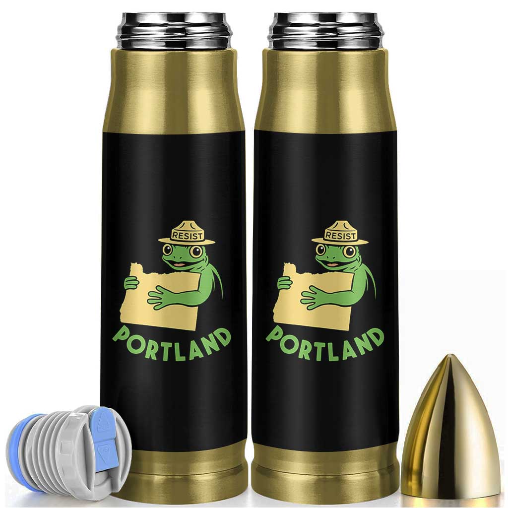 Portland Frog Resist Bullet Tumbler Oregon Map Vintage Graphic - Wonder Print Shop