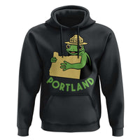 Portland Frog Resist Hoodie Oregon Map Vintage Graphic - Wonder Print Shop