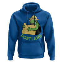 Portland Frog Resist Hoodie Oregon Map Vintage Graphic - Wonder Print Shop