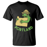 Portland Frog Resist T Shirt Oregon Map Vintage Graphic - Wonder Print Shop