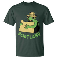 Portland Frog Resist T Shirt Oregon Map Vintage Graphic - Wonder Print Shop
