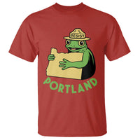 Portland Frog Resist T Shirt Oregon Map Vintage Graphic - Wonder Print Shop