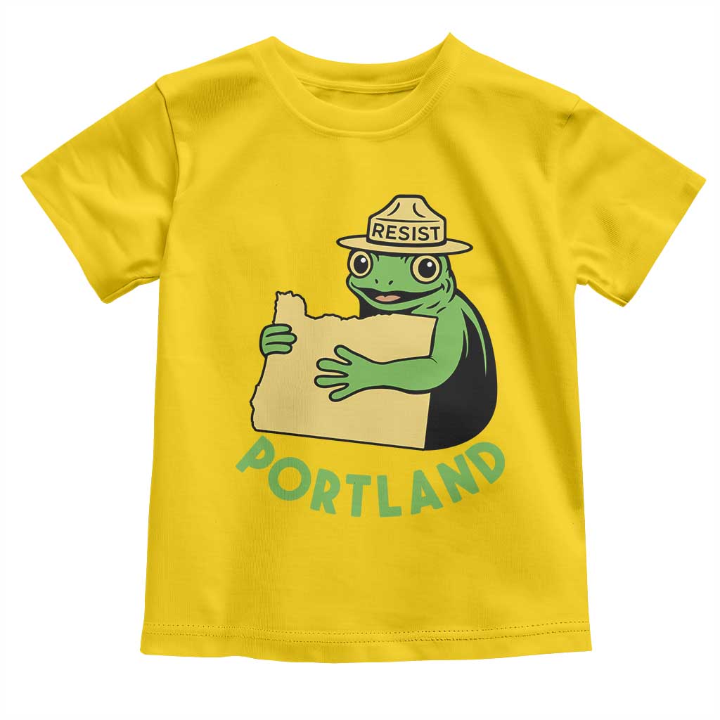 Portland Frog Resist Toddler T Shirt Oregon Map Vintage Graphic - Wonder Print Shop