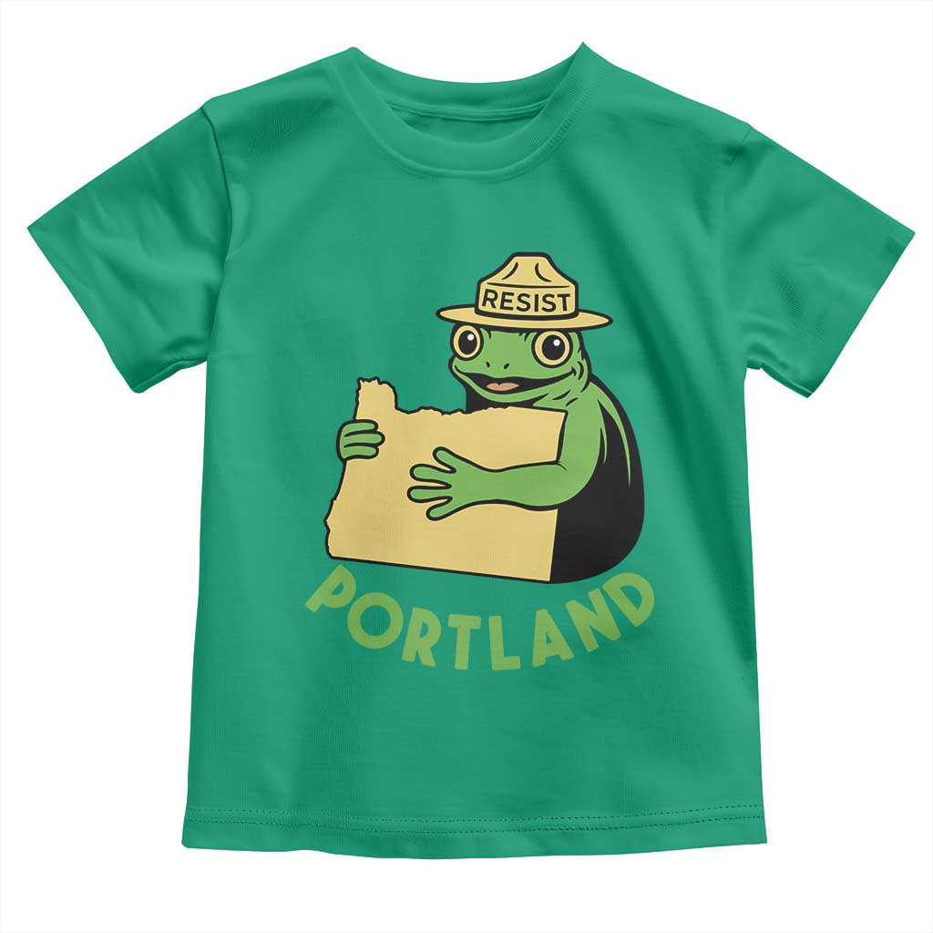 Portland Frog Resist Toddler T Shirt Oregon Map Vintage Graphic - Wonder Print Shop