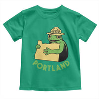 Portland Frog Resist Toddler T Shirt Oregon Map Vintage Graphic - Wonder Print Shop