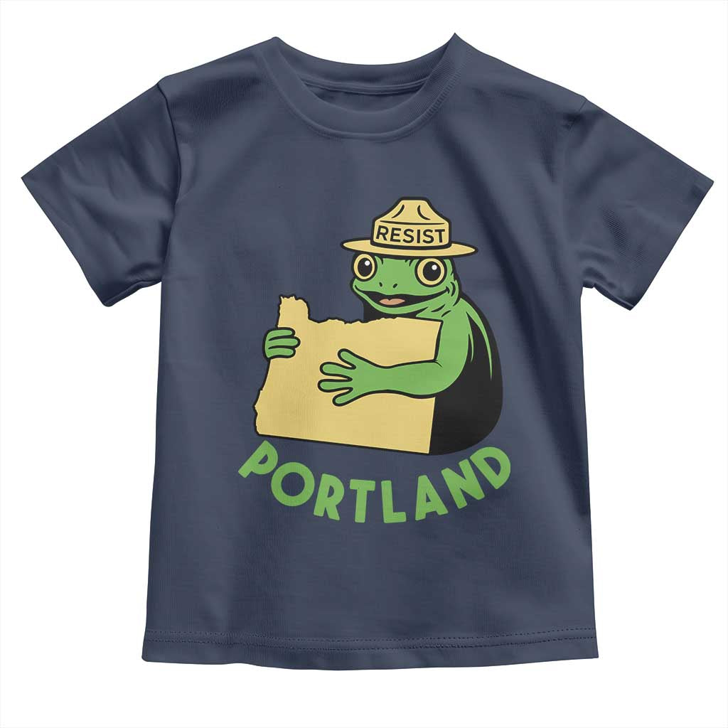 Portland Frog Resist Toddler T Shirt Oregon Map Vintage Graphic - Wonder Print Shop