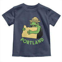 Portland Frog Resist Toddler T Shirt Oregon Map Vintage Graphic - Wonder Print Shop