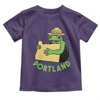 Portland Frog Resist Toddler T Shirt Oregon Map Vintage Graphic - Wonder Print Shop