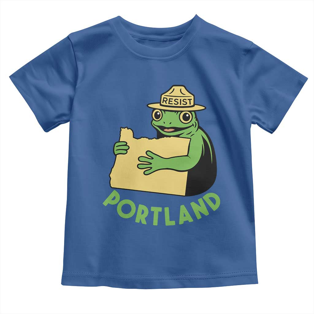 Portland Frog Resist Toddler T Shirt Oregon Map Vintage Graphic - Wonder Print Shop