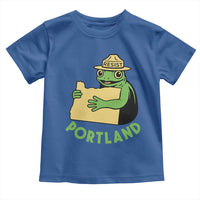 Portland Frog Resist Toddler T Shirt Oregon Map Vintage Graphic - Wonder Print Shop