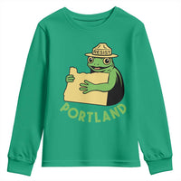 Portland Frog Resist Youth Sweatshirt Oregon Map Vintage Graphic - Wonder Print Shop