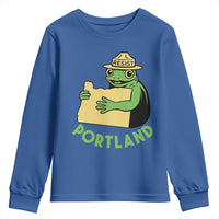 Portland Frog Resist Youth Sweatshirt Oregon Map Vintage Graphic - Wonder Print Shop