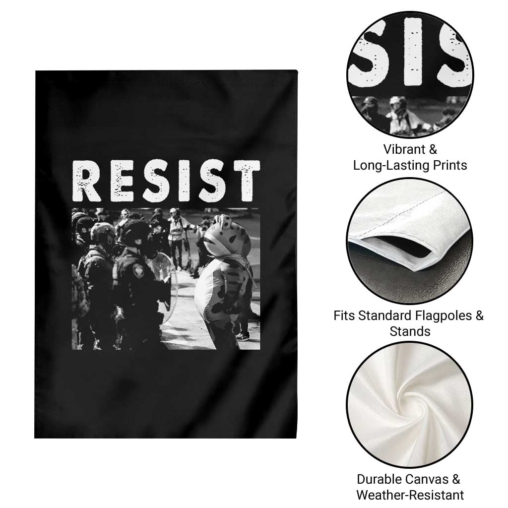 Portland Resist Frog Garden Flag Oregon Iconic Frogs Photo Protest Moment - Wonder Print Shop