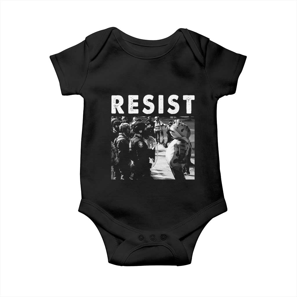 Portland Resist Frog Baby Onesie Oregon Iconic Frogs Photo Protest Moment - Wonder Print Shop