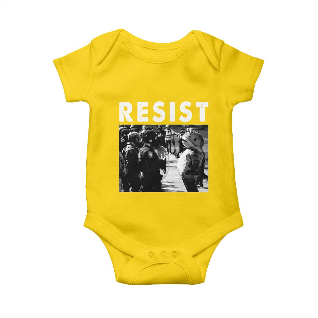 Portland Resist Frog Baby Onesie Oregon Iconic Frogs Photo Protest Moment - Wonder Print Shop