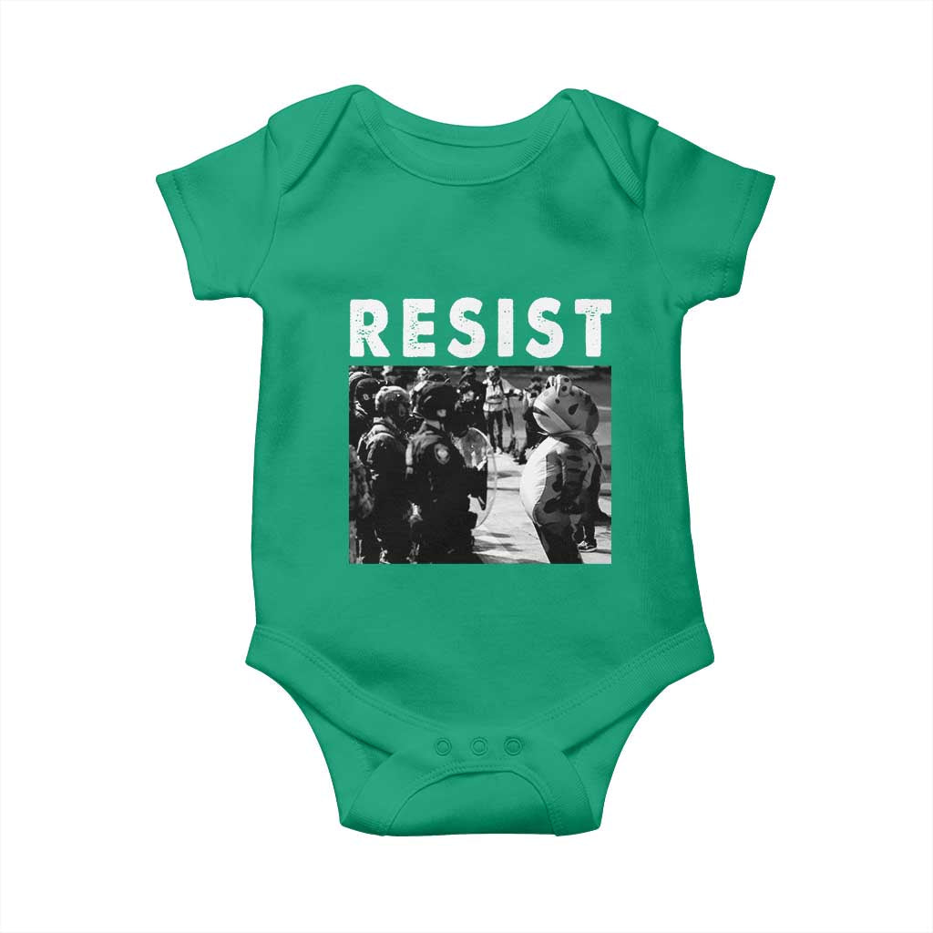 Portland Resist Frog Baby Onesie Oregon Iconic Frogs Photo Protest Moment - Wonder Print Shop