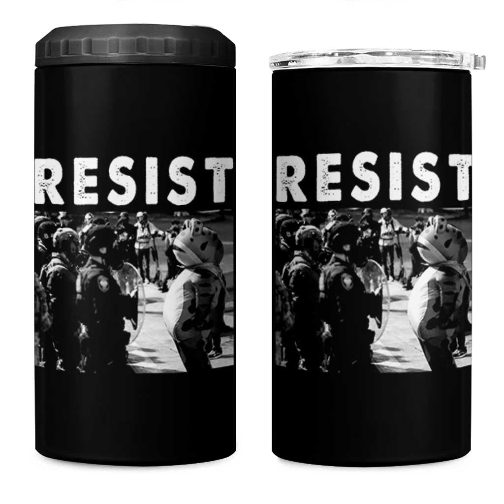 Portland Resist Frog 4 in 1 Can Cooler Tumbler Oregon Iconic Frogs Photo Protest Moment - Wonder Print Shop