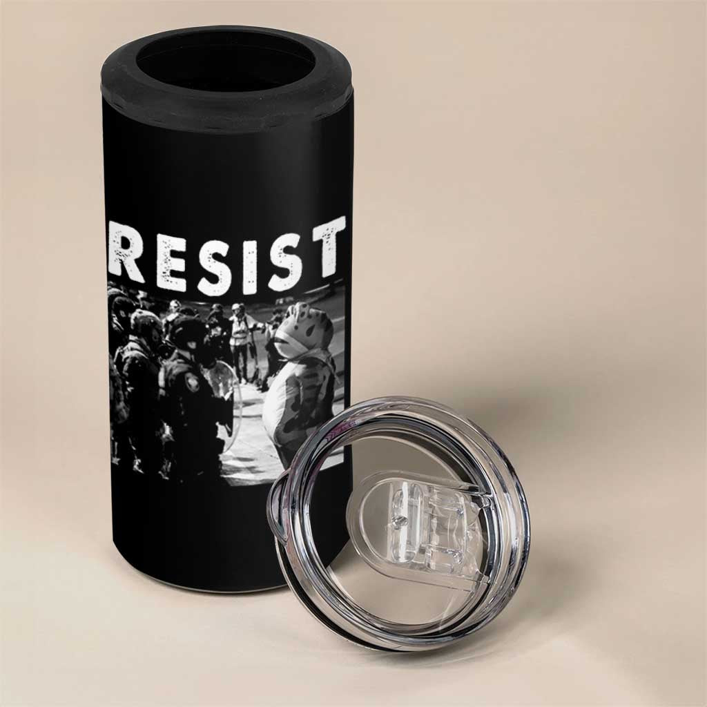 Portland Resist Frog 4 in 1 Can Cooler Tumbler Oregon Iconic Frogs Photo Protest Moment - Wonder Print Shop
