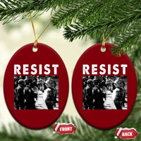 Portland Resist Frog Ceramic Ornament Oregon Iconic Frogs Photo Protest Moment - Wonder Print Shop