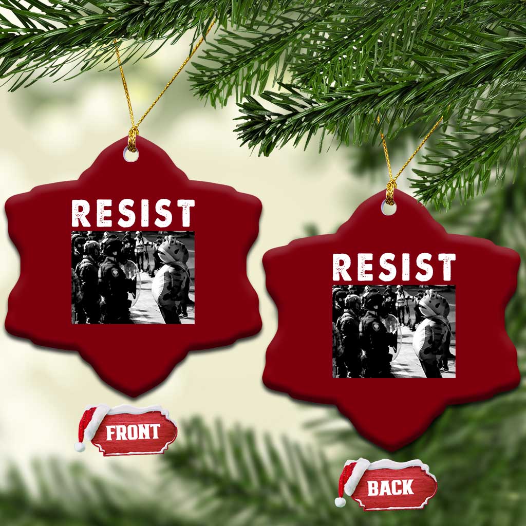 Portland Resist Frog Ceramic Ornament Oregon Iconic Frogs Photo Protest Moment - Wonder Print Shop