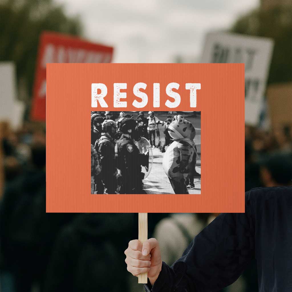 Portland Resist Frog Protest Sign Oregon Iconic Frogs Photo Protest Moment - Wonder Print Shop