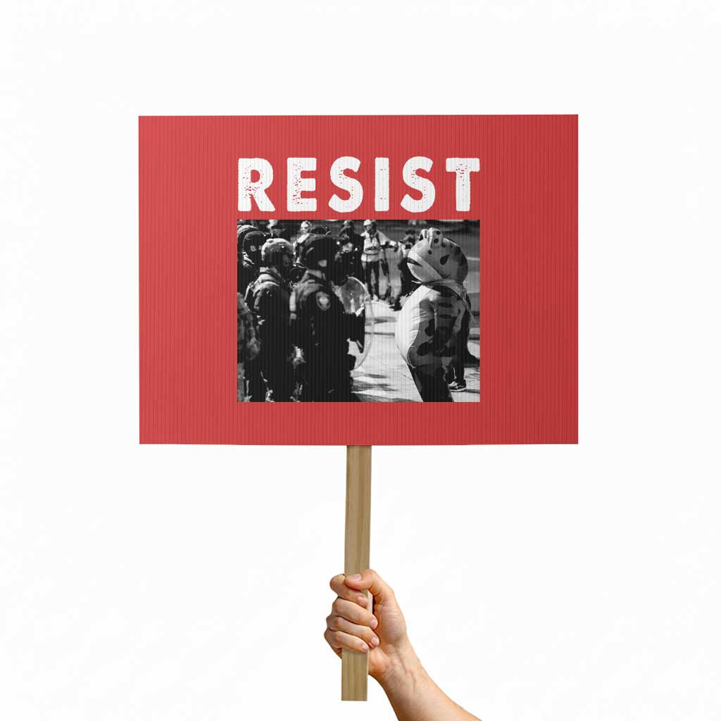 Portland Resist Frog Protest Sign Oregon Iconic Frogs Photo Protest Moment - Wonder Print Shop