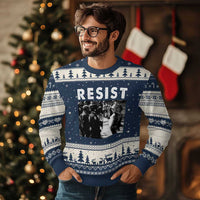 Portland Resist Frog Ugly Christmas Sweater Oregon Iconic Frogs Photo Protest Moment - Wonder Print Shop