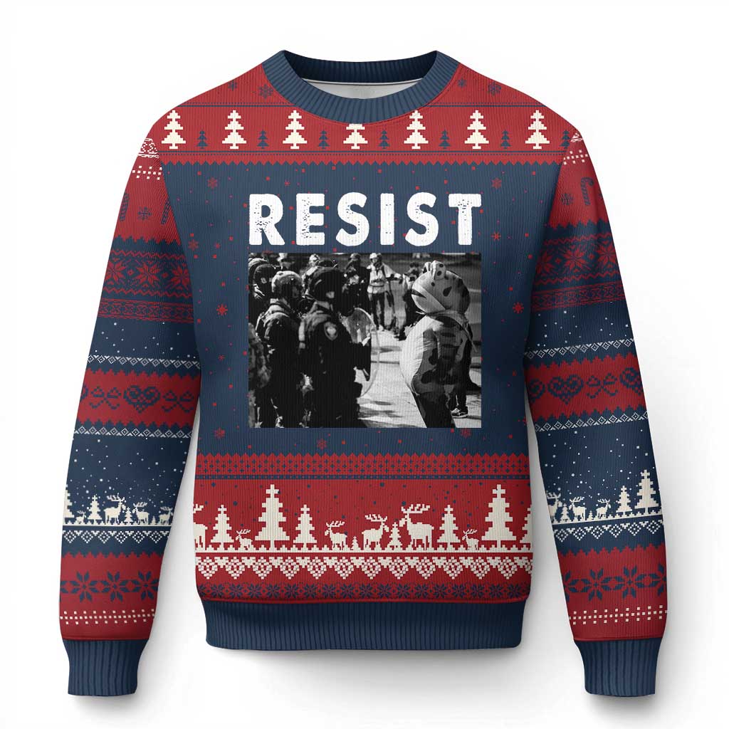 Portland Resist Frog Ugly Christmas Sweater Oregon Iconic Frogs Photo Protest Moment - Wonder Print Shop