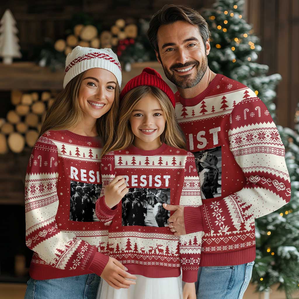 Portland Resist Frog Ugly Christmas Sweater Oregon Iconic Frogs Photo Protest Moment - Wonder Print Shop