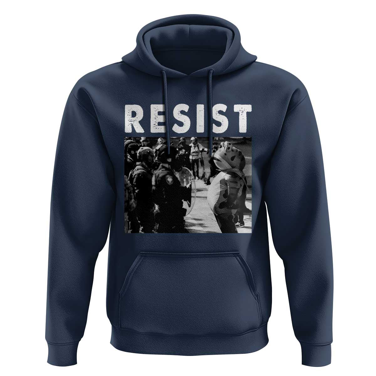 Portland Resist Frog Hoodie Oregon Iconic Frogs Photo Protest Moment - Wonder Print Shop