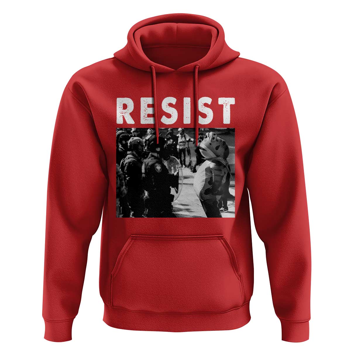 Portland Resist Frog Hoodie Oregon Iconic Frogs Photo Protest Moment - Wonder Print Shop
