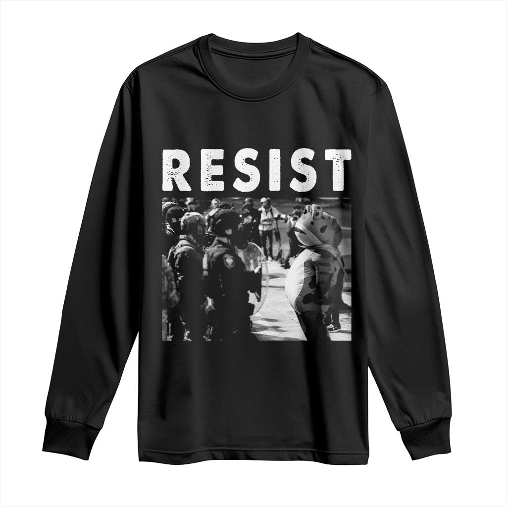 Portland Resist Frog Long Sleeve Shirt Oregon Iconic Frogs Photo Protest Moment - Wonder Print Shop