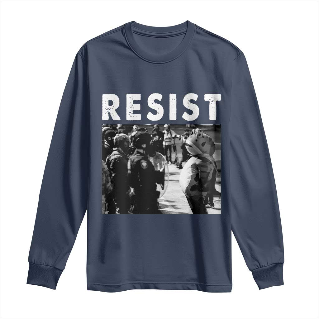 Portland Resist Frog Long Sleeve Shirt Oregon Iconic Frogs Photo Protest Moment - Wonder Print Shop