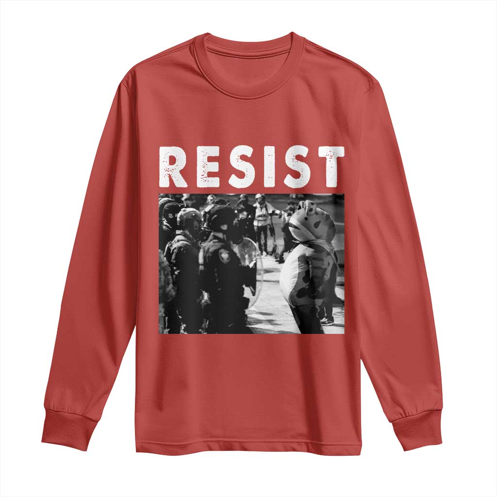 Portland Resist Frog Long Sleeve Shirt Oregon Iconic Frogs Photo Protest Moment - Wonder Print Shop