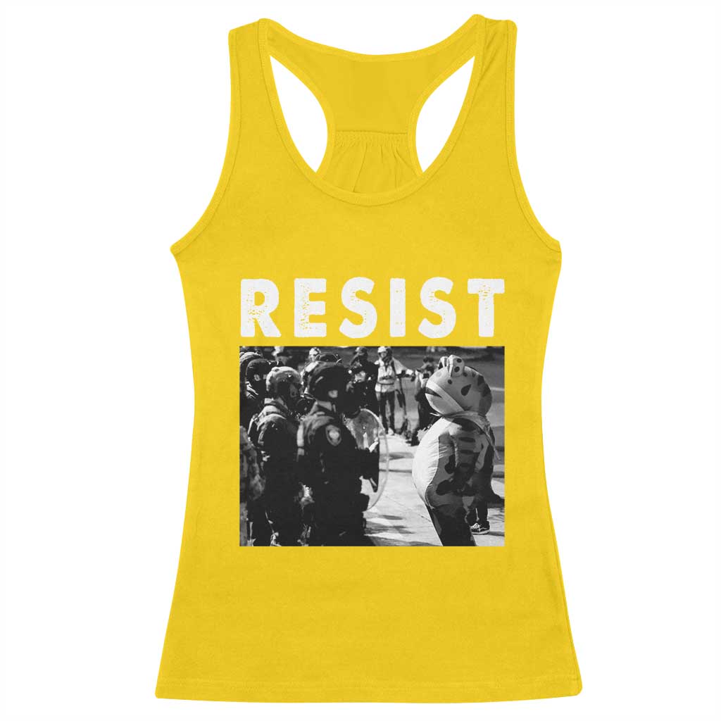 Portland Resist Frog Racerback Tank Top Oregon Iconic Frogs Photo Protest Moment - Wonder Print Shop