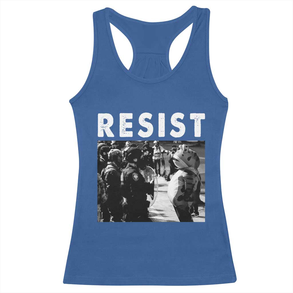 Portland Resist Frog Racerback Tank Top Oregon Iconic Frogs Photo Protest Moment - Wonder Print Shop