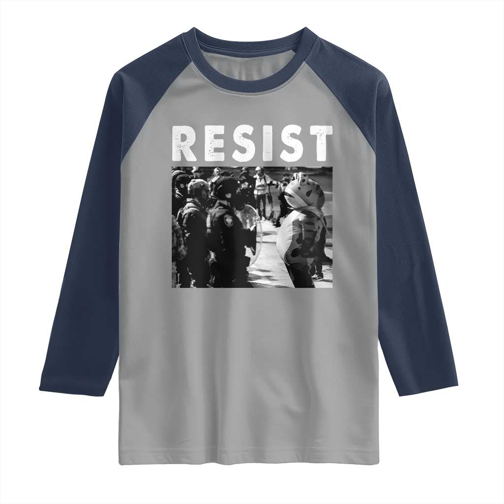 Portland Resist Frog Raglan Shirt Oregon Iconic Frogs Photo Protest Moment - Wonder Print Shop