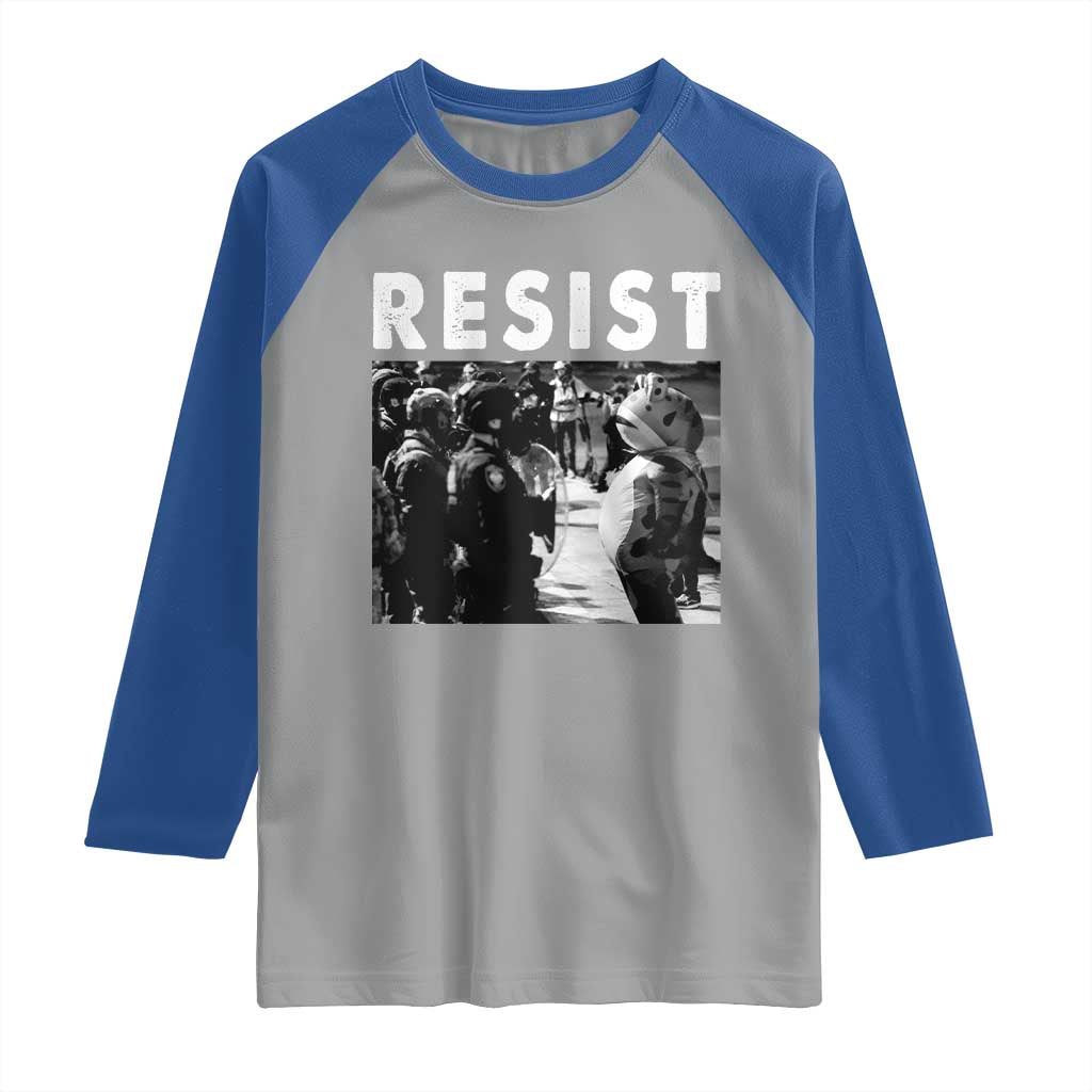 Portland Resist Frog Raglan Shirt Oregon Iconic Frogs Photo Protest Moment - Wonder Print Shop