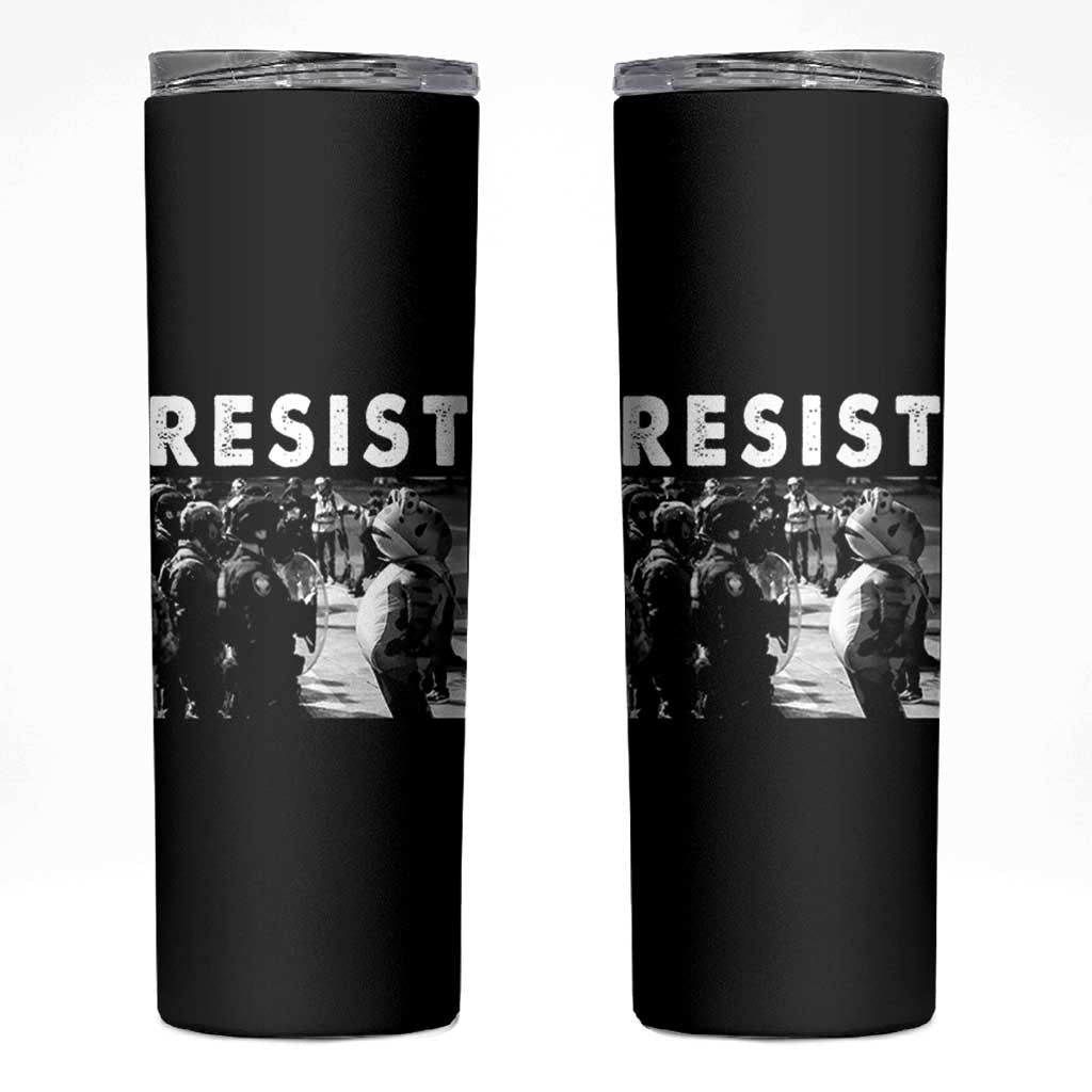 Portland Resist Frog Skinny Tumbler Oregon Iconic Frogs Photo Protest Moment - Wonder Print Shop