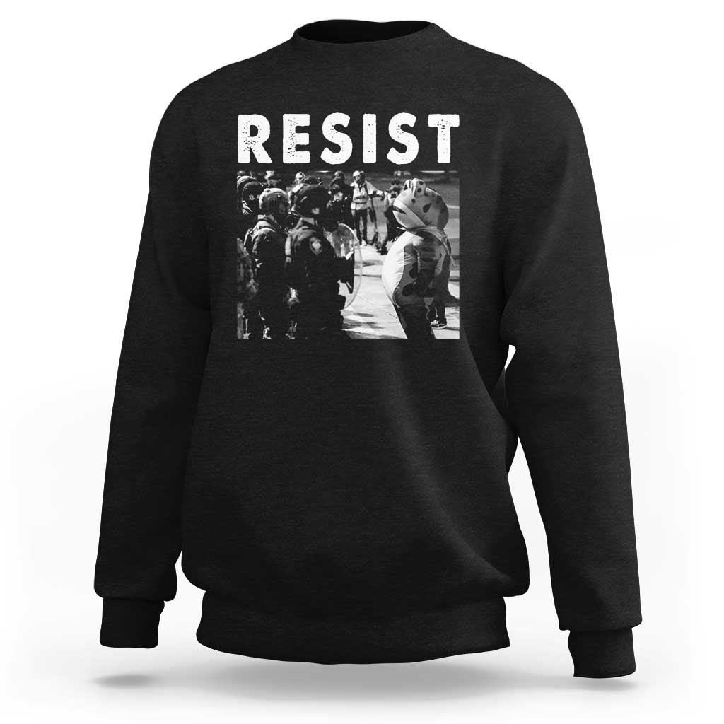 Portland Resist Frog Sweatshirt Oregon Iconic Frogs Photo Protest Moment - Wonder Print Shop