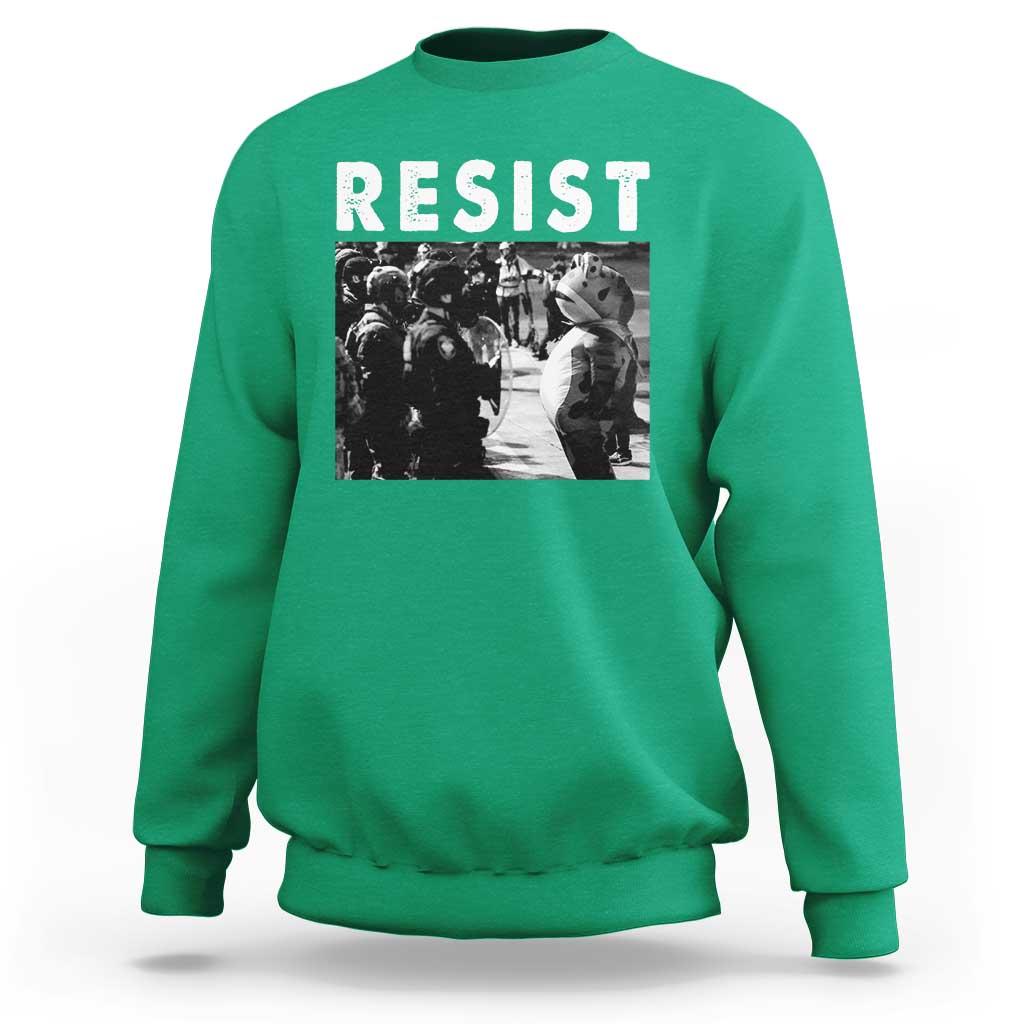 Portland Resist Frog Sweatshirt Oregon Iconic Frogs Photo Protest Moment - Wonder Print Shop