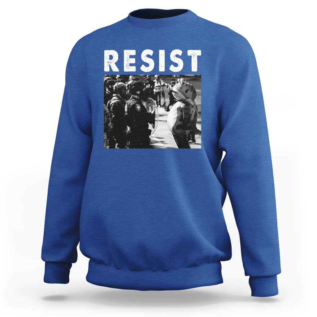 Portland Resist Frog Sweatshirt Oregon Iconic Frogs Photo Protest Moment - Wonder Print Shop