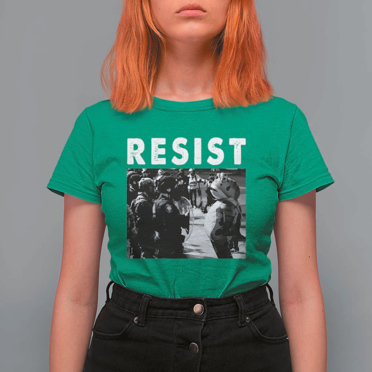 Portland Resist Frog T Shirt For Women Oregon Iconic Frogs Photo Protest Moment - Wonder Print Shop