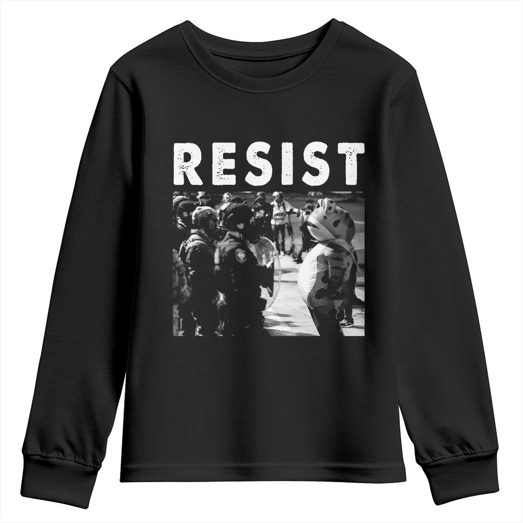 Portland Resist Frog Youth Sweatshirt Oregon Iconic Frogs Photo Protest Moment - Wonder Print Shop